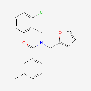 molecular formula C20H18ClNO2 B14993324 N-(2-chlorobenzyl)-N-(furan-2-ylmethyl)-3-methylbenzamide 