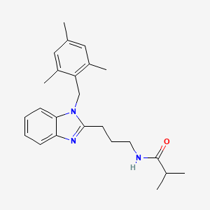 2-methyl-N-{3-[1-(2,4,6-trimethylbenzyl)-1H-benzimidazol-2-yl]propyl}propanamide