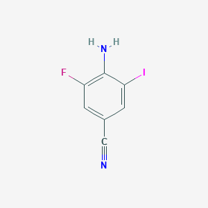 molecular formula C7H4FIN2 B1499336 4-氨基-3-氟-5-碘苯甲腈 CAS No. 849353-46-4