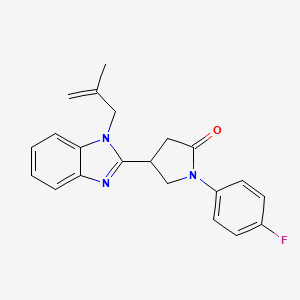 1-(4-fluorophenyl)-4-[1-(2-methylprop-2-en-1-yl)-1H-benzimidazol-2-yl]pyrrolidin-2-one