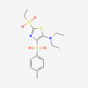 N,N-diethyl-2-(ethylsulfonyl)-4-[(4-methylphenyl)sulfonyl]-1,3-thiazol-5-amine