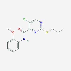 5-chloro-N-(2-methoxyphenyl)-2-(propylsulfanyl)pyrimidine-4-carboxamide