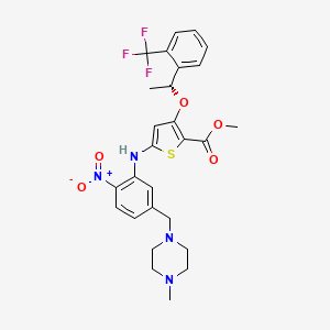 (R)-Methyl 5-((5-((4-methylpiperazin-1-yl)methyl)-2-nitrophenyl)amino)-3-(1-(2-(trifluoromethyl)phenyl)ethoxy)thiophene-2-carboxylate