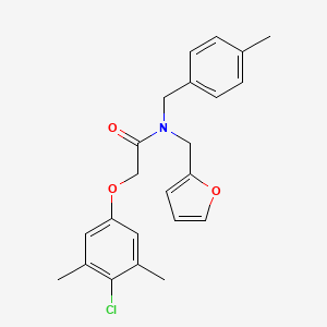 molecular formula C23H24ClNO3 B14993420 2-(4-chloro-3,5-dimethylphenoxy)-N-(furan-2-ylmethyl)-N-(4-methylbenzyl)acetamide 