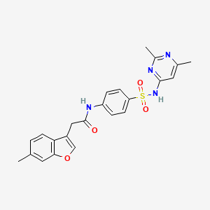 N-{4-[(2,6-dimethylpyrimidin-4-yl)sulfamoyl]phenyl}-2-(6-methyl-1-benzofuran-3-yl)acetamide