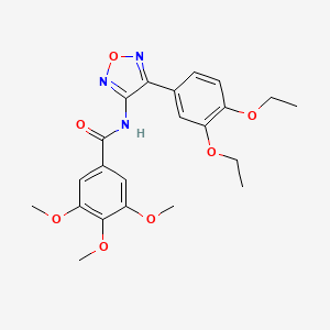 molecular formula C22H25N3O7 B14993435 N-[4-(3,4-diethoxyphenyl)-1,2,5-oxadiazol-3-yl]-3,4,5-trimethoxybenzamide 