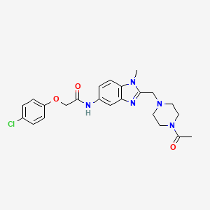 molecular formula C23H26ClN5O3 B14993445 N-{2-[(4-acetylpiperazin-1-yl)methyl]-1-methyl-1H-benzimidazol-5-yl}-2-(4-chlorophenoxy)acetamide 