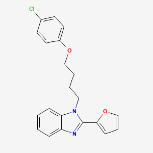 1-[4-(4-chlorophenoxy)butyl]-2-(furan-2-yl)-1H-benzimidazole