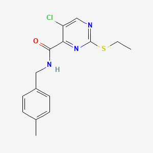 5-chloro-2-(ethylsulfanyl)-N-(4-methylbenzyl)pyrimidine-4-carboxamide