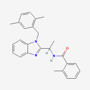 N-{1-[1-(2,5-dimethylbenzyl)-1H-benzimidazol-2-yl]ethyl}-2-methylbenzamide