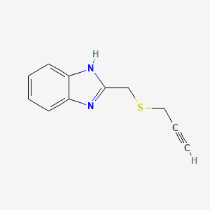 molecular formula C11H10N2S B14993501 2-[(prop-2-yn-1-ylsulfanyl)methyl]-1H-benzimidazole 