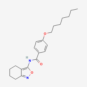 molecular formula C21H28N2O3 B14993506 4-(heptyloxy)-N-(4,5,6,7-tetrahydro-2,1-benzoxazol-3-yl)benzamide 