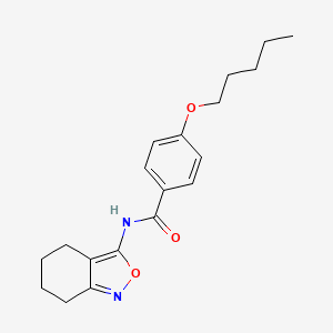 molecular formula C19H24N2O3 B14993517 4-(pentyloxy)-N-(4,5,6,7-tetrahydro-2,1-benzoxazol-3-yl)benzamide 