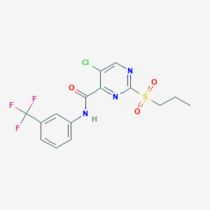 5-chloro-2-(propylsulfonyl)-N-[3-(trifluoromethyl)phenyl]pyrimidine-4-carboxamide