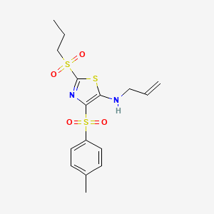 4-[(4-methylphenyl)sulfonyl]-N-(prop-2-en-1-yl)-2-(propylsulfonyl)-1,3-thiazol-5-amine