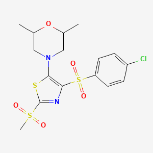 4-[4-(4-Chlorobenzenesulfonyl)-2-methanesulfonyl-1,3-thiazol-5-yl]-2,6-dimethylmorpholine