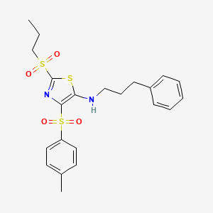 4-[(4-methylphenyl)sulfonyl]-N-(3-phenylpropyl)-2-(propylsulfonyl)-1,3-thiazol-5-amine