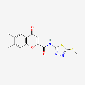 6,7-dimethyl-N-[5-(methylsulfanyl)-1,3,4-thiadiazol-2-yl]-4-oxo-4H-chromene-2-carboxamide