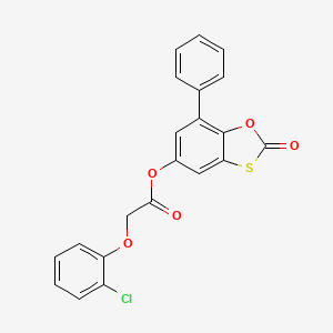 2-Oxo-7-phenyl-1,3-benzoxathiol-5-yl (2-chlorophenoxy)acetate