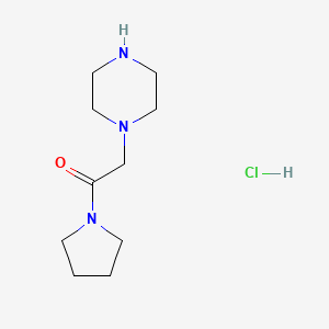 molecular formula C10H20ClN3O B1499360 1-(1-Pyrrolidinylcarbonylmethyl)piperazine hydrochloride 