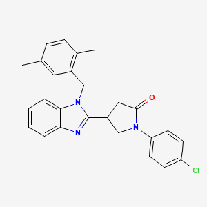 1-(4-chlorophenyl)-4-[1-(2,5-dimethylbenzyl)-1H-benzimidazol-2-yl]pyrrolidin-2-one