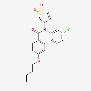 4-butoxy-N-(3-chlorophenyl)-N-(1,1-dioxido-2,3-dihydrothiophen-3-yl)benzamide