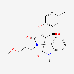 2-(3-methoxypropyl)-1',7-dimethyl-2H-spiro[chromeno[2,3-c]pyrrole-1,3'-indole]-2',3,9(1'H)-trione