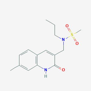 N-[(7-methyl-2-oxo-1,2-dihydroquinolin-3-yl)methyl]-N-propylmethanesulfonamide