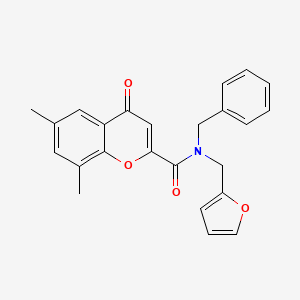 N-benzyl-N-(furan-2-ylmethyl)-6,8-dimethyl-4-oxo-4H-chromene-2-carboxamide