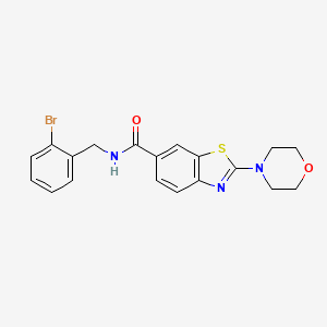 molecular formula C19H18BrN3O2S B14993640 N-[(2-Bromophenyl)methyl]-2-(4-morpholinyl)-6-benzothiazolecarboxamide CAS No. 903173-35-3