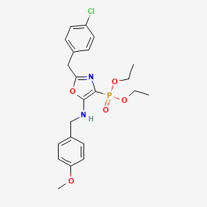 Diethyl {2-(4-chlorobenzyl)-5-[(4-methoxybenzyl)amino]-1,3-oxazol-4-yl}phosphonate