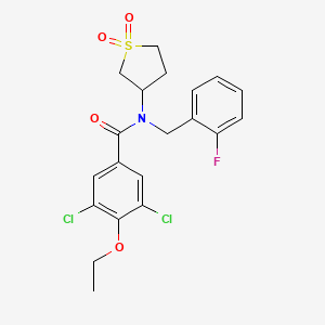 molecular formula C20H20Cl2FNO4S B14993665 3,5-dichloro-N-(1,1-dioxidotetrahydrothiophen-3-yl)-4-ethoxy-N-(2-fluorobenzyl)benzamide 