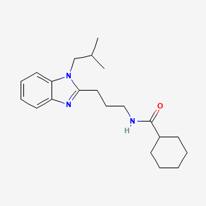 N-{3-[1-(2-methylpropyl)-1H-benzimidazol-2-yl]propyl}cyclohexanecarboxamide