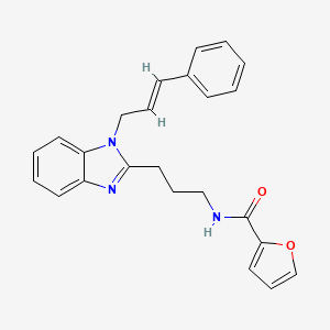 N-(3-{1-[(2E)-3-phenylprop-2-en-1-yl]-1H-benzimidazol-2-yl}propyl)furan-2-carboxamide