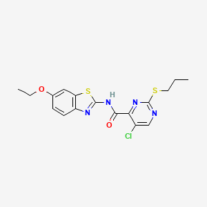 5-chloro-N-(6-ethoxy-1,3-benzothiazol-2-yl)-2-(propylsulfanyl)pyrimidine-4-carboxamide