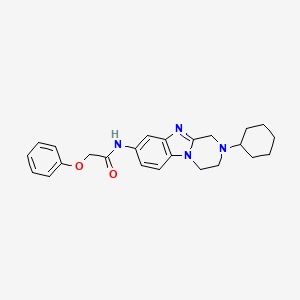 molecular formula C24H28N4O2 B14993781 N-(2-cyclohexyl-1,2,3,4-tetrahydropyrazino[1,2-a]benzimidazol-8-yl)-2-phenoxyacetamide 