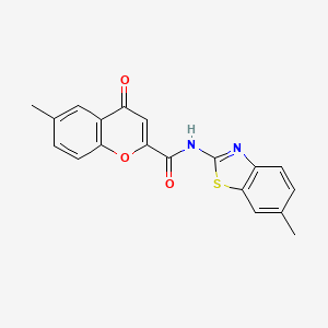 6-methyl-N-(6-methyl-1,3-benzothiazol-2-yl)-4-oxo-4H-chromene-2-carboxamide