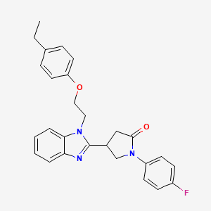 4-{1-[2-(4-ethylphenoxy)ethyl]-1H-benzimidazol-2-yl}-1-(4-fluorophenyl)pyrrolidin-2-one