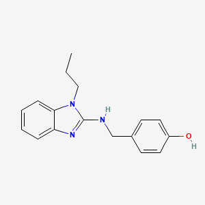 molecular formula C17H19N3O B14993801 4-{[(1-propyl-1H-benzimidazol-2-yl)amino]methyl}phenol 