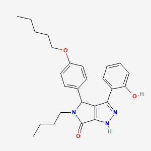 5-butyl-3-(2-hydroxyphenyl)-4-[4-(pentyloxy)phenyl]-4,5-dihydropyrrolo[3,4-c]pyrazol-6(1H)-one