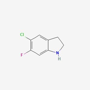 molecular formula C8H7ClFN B1499381 5-Chloro-6-fluoroindoline CAS No. 935272-19-8
