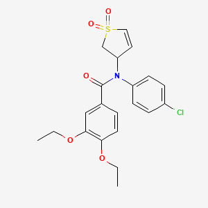 N-(4-chlorophenyl)-N-(1,1-dioxido-2,3-dihydrothiophen-3-yl)-3,4-diethoxybenzamide