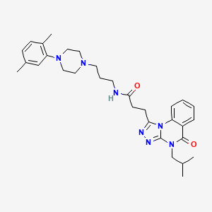 N-{3-[4-(2,5-dimethylphenyl)piperazin-1-yl]propyl}-3-[4-(2-methylpropyl)-5-oxo-4H,5H-[1,2,4]triazolo[4,3-a]quinazolin-1-yl]propanamide