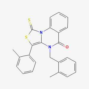 4-(2-methylbenzyl)-1-thioxo-3-(o-tolyl)-1H-thiazolo[3,4-a]quinazolin-5(4H)-one