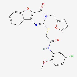 N-(5-chloro-2-methoxyphenyl)-2-{[3-(furan-2-ylmethyl)-4-oxo-3,4-dihydro[1]benzofuro[3,2-d]pyrimidin-2-yl]sulfanyl}acetamide