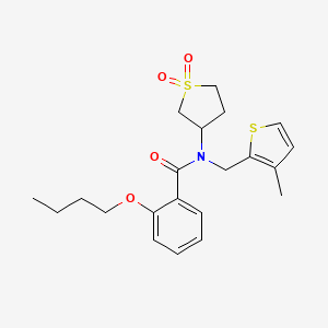 2-butoxy-N-(1,1-dioxidotetrahydrothiophen-3-yl)-N-[(3-methylthiophen-2-yl)methyl]benzamide