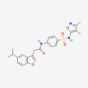 N-{4-[(3,4-dimethyl-1,2-oxazol-5-yl)sulfamoyl]phenyl}-2-[5-(propan-2-yl)-1-benzofuran-3-yl]acetamide