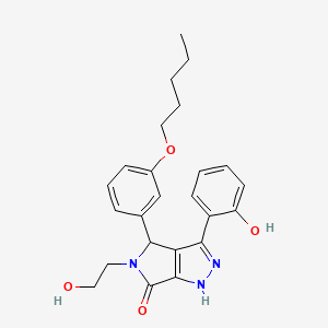 5-(2-hydroxyethyl)-3-(2-hydroxyphenyl)-4-[3-(pentyloxy)phenyl]-4,5-dihydropyrrolo[3,4-c]pyrazol-6(1H)-one