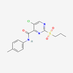 5-chloro-N-(4-methylphenyl)-2-(propylsulfonyl)pyrimidine-4-carboxamide