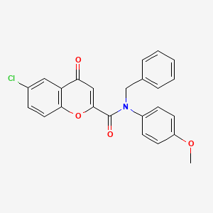 molecular formula C24H18ClNO4 B14993886 N-benzyl-6-chloro-N-(4-methoxyphenyl)-4-oxo-4H-chromene-2-carboxamide 